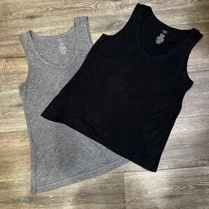 Classic Black and Gray Women's Tank Top Set